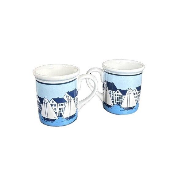 Other - Shard at Home Coastal Village 14oz Mug, Set of 2, Small Batch Made